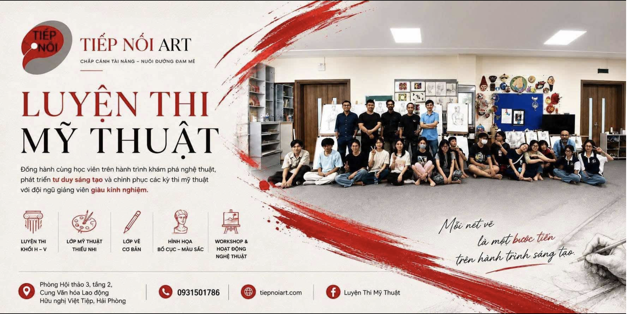1 Trong Những Trung Tâm Dạy Vẽ Uy Tín Ở Hải Phòng – Tiếp Nối Art Đồng Hành Cùng Đam Mê Hội Họa